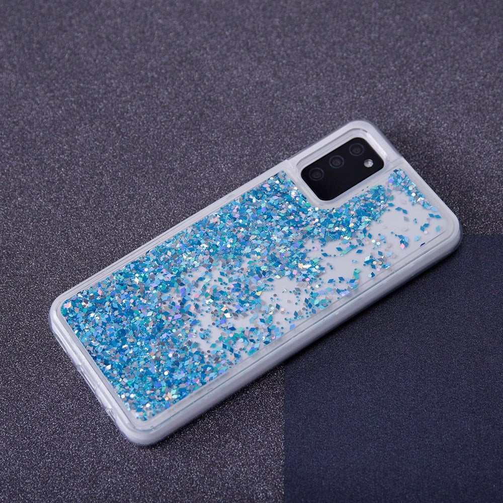 Samsung Galaxy A34 (5G) Gjennomsiktig Glitter Deksel - Blå