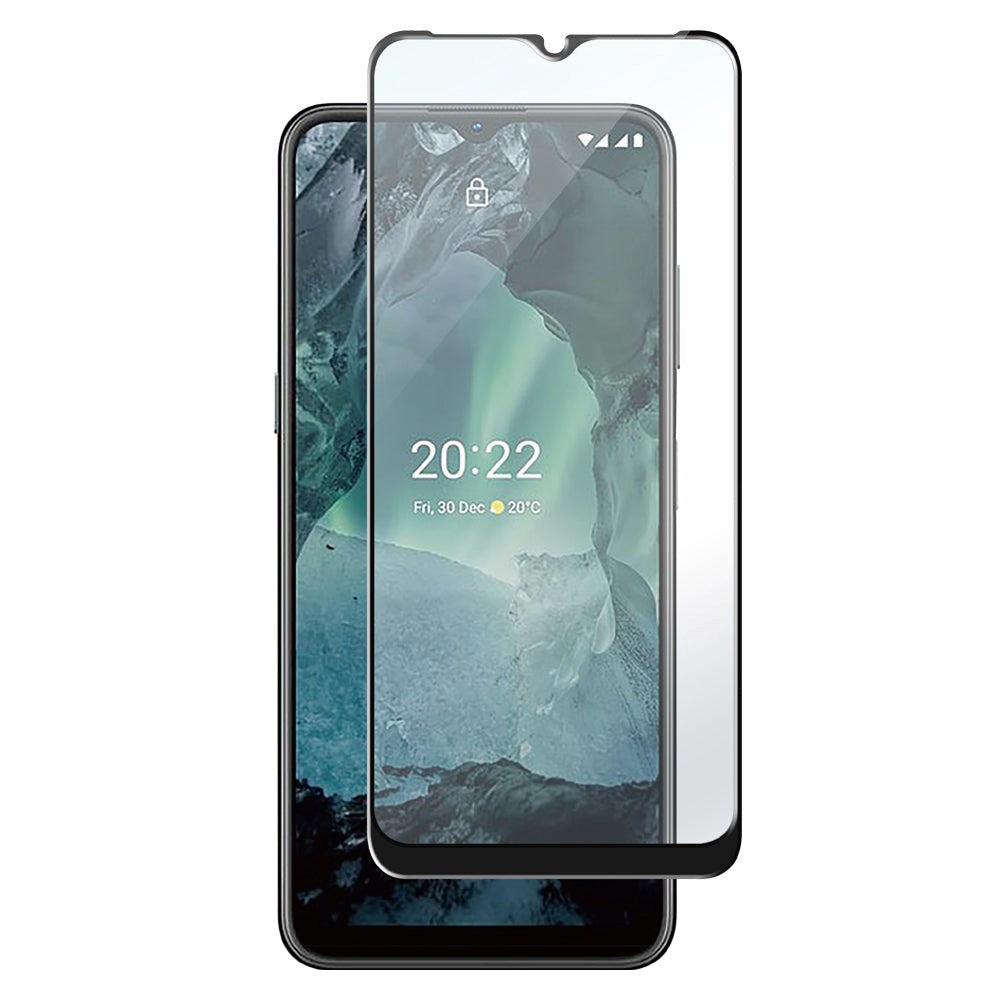 Nokia G21 / G11 PANZER Premium Full-Fit Glass - Herdet Glass - Svart Kant