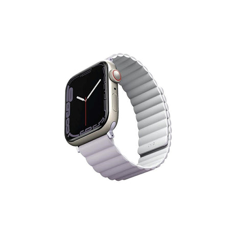 Apple Watch (38/40/SE/41/42mm) UNIQ Revix Vendbar Klokkerem Magnetisk - Lilla / Hvit