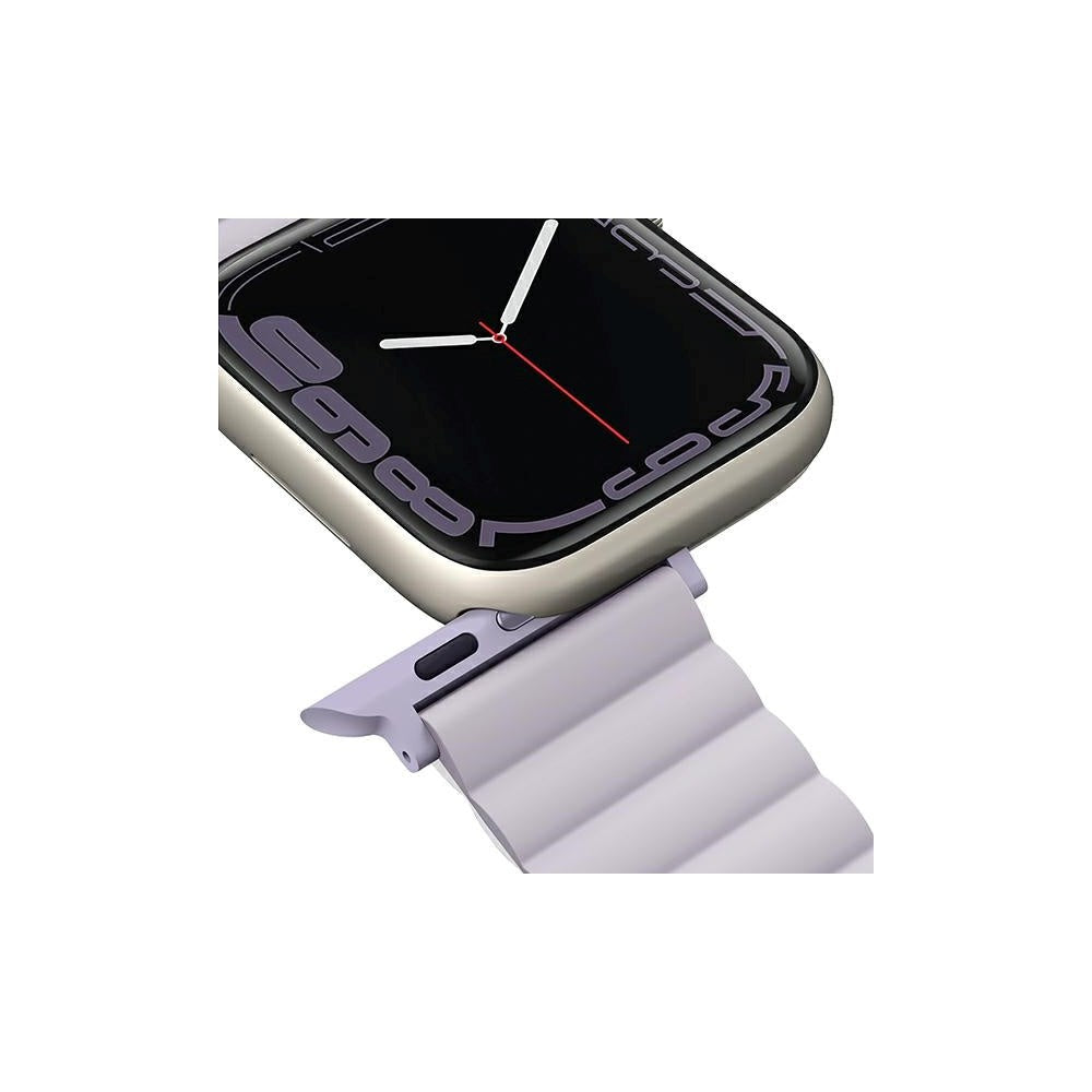 Apple Watch (38/40/SE/41/42mm) UNIQ Revix Vendbar Klokkerem Magnetisk - Lilla / Hvit