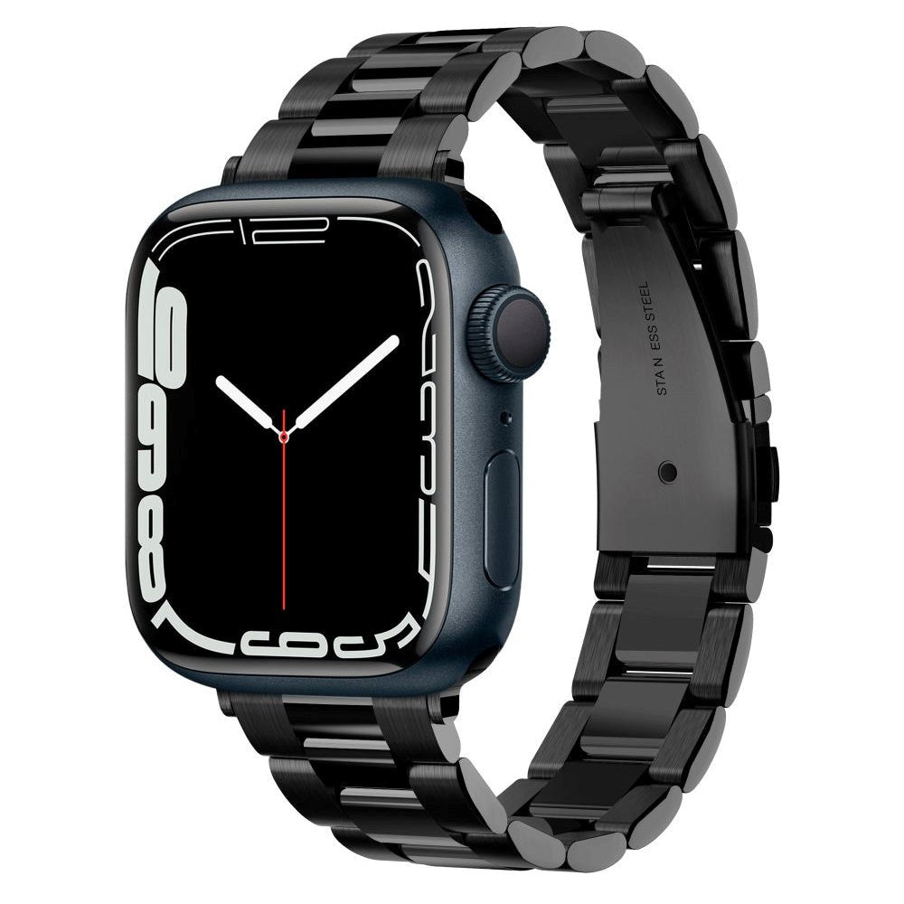 Apple Watch (38/40/SE/41/42mm) Spigen Modern Fit Band - Rustfritt Stål Reim med Pinner - Svart