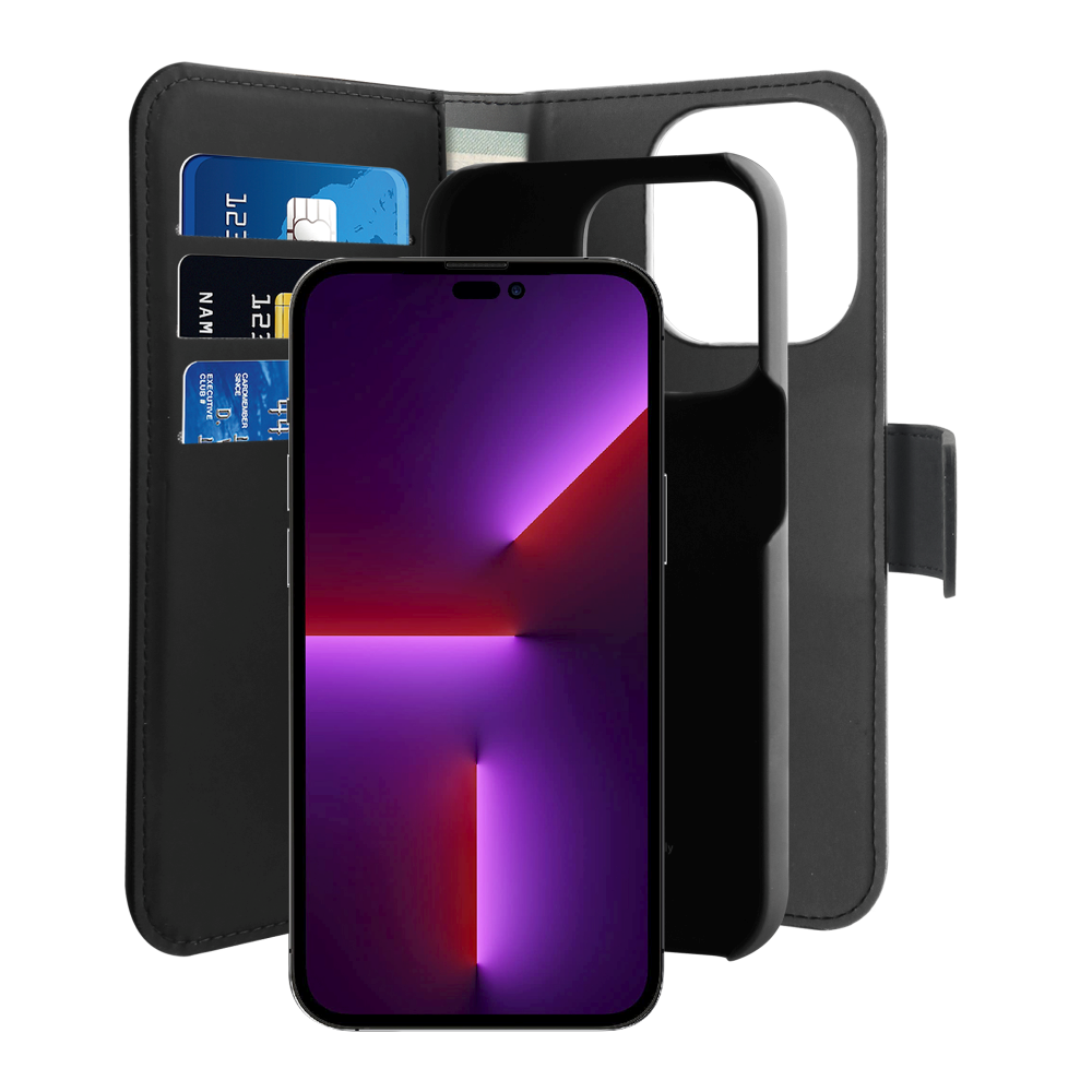 iPhone 14 Pro Max Puro Wallet Detachable 2-In-1 Deksel - Svart