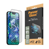 iPhone 16 Pro Max PanzerGlass Ultra Wide Fit Skjermbeskyttelse m. EasyAligner - Anti-Reflective - Diamond Strength - Gjennomsiktig / Svart Kant