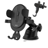 XO C60 Mobiltelefonholder til Bil - Dashbord og Ventilasjonssystem - Max Mobil: 60 - 93mm - Svart