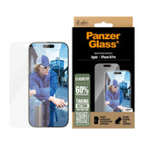 iPhone 16 Pro PanzerGlass Classic Fit Skjermbeskyttelse m. EasyAligner - Platinum Strength - Gjennomsiktig