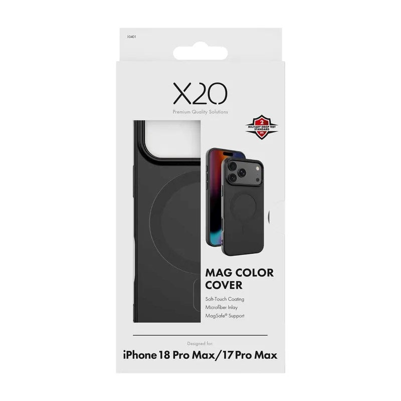 iPhone 18 Pro Max / 17 Pro Max X2O Mag Color Deksel - MagSafe Kompatibel - Svart