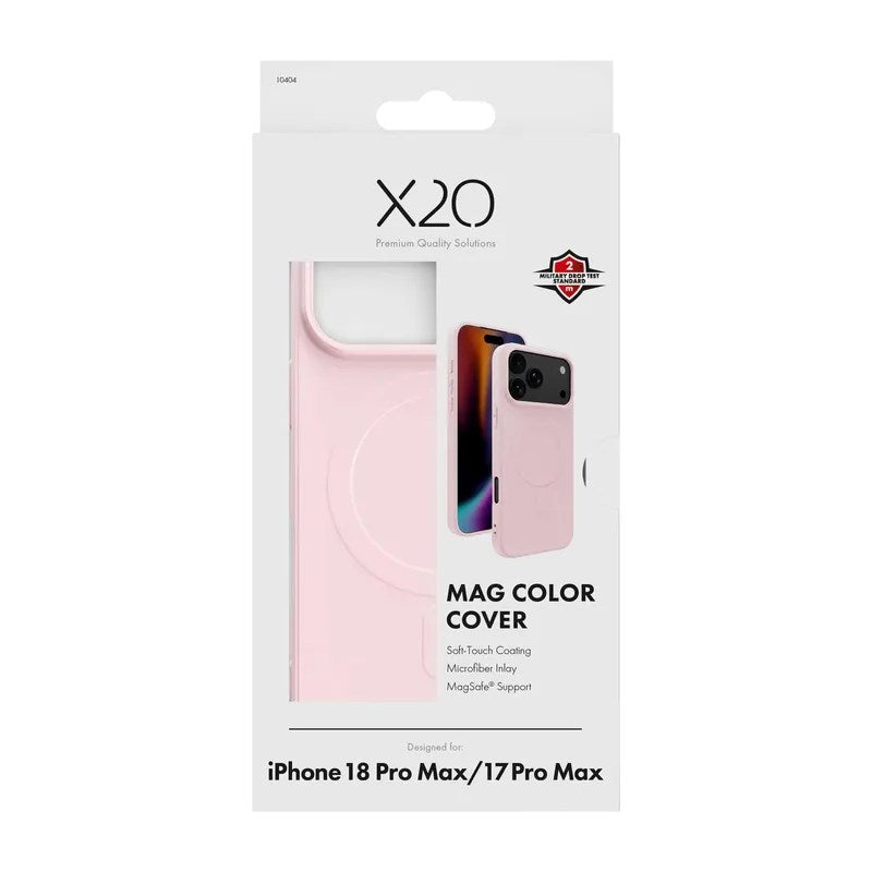iPhone 18 Pro Max / 17 Pro Max X2O Mag Color Deksel - MagSafe Kompatibel - Rosa