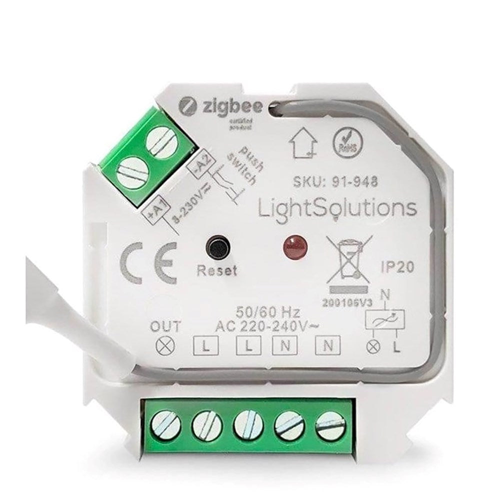 Light Solutions - Mini ZigBee Switch - 200W - Hvit