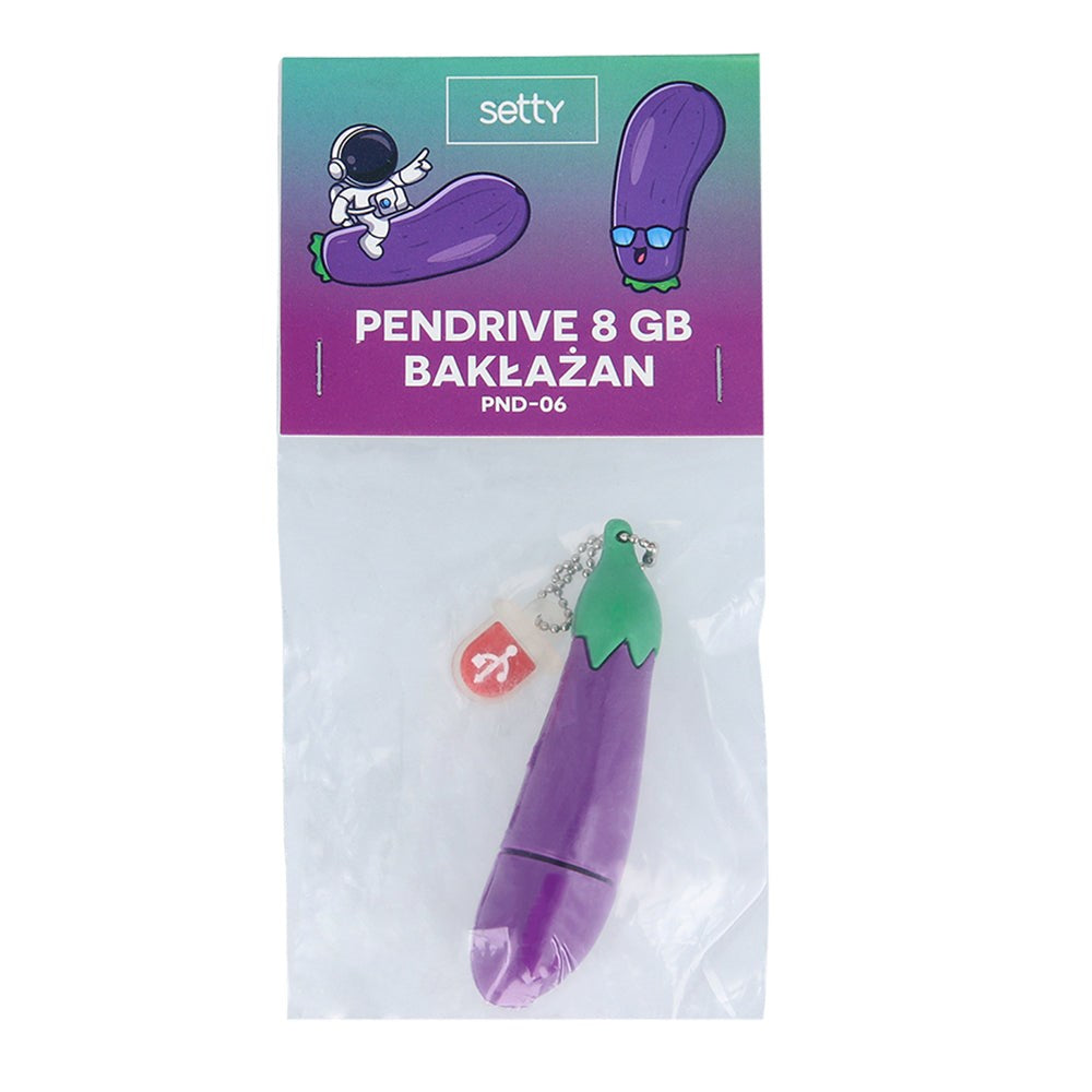 Setty USB Stick m. 8 GB - Aubergine