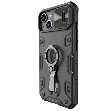 iPhone 14 Plus Nillkin Camshield Armor Pro Håndverker Deksel m. Ring Kickstand - Svart