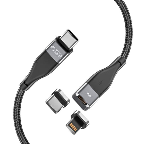 Tech-Protect Ultraboost 3A 2-in-1 Kabel USB-C til USB-C og Lightning 1m - Svart