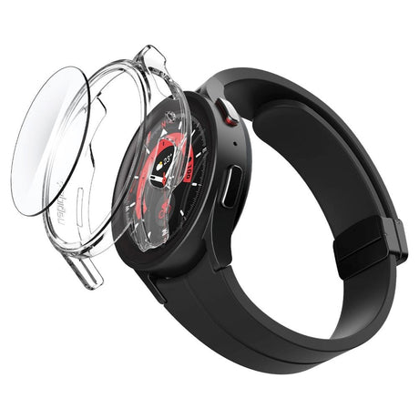 Samsung Galaxy Watch 5 Pro (45 mm) Spigen Edge Cover m. Herdet glass - Gjennomsiktig