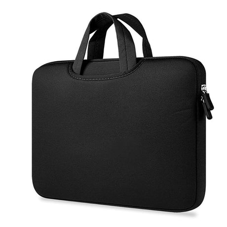 Tech-Protect Neopren MacBook / Laptop Sleeve 13-14" m. Håndtak og Ekstra Rom (34 x 25 cm) - Svart