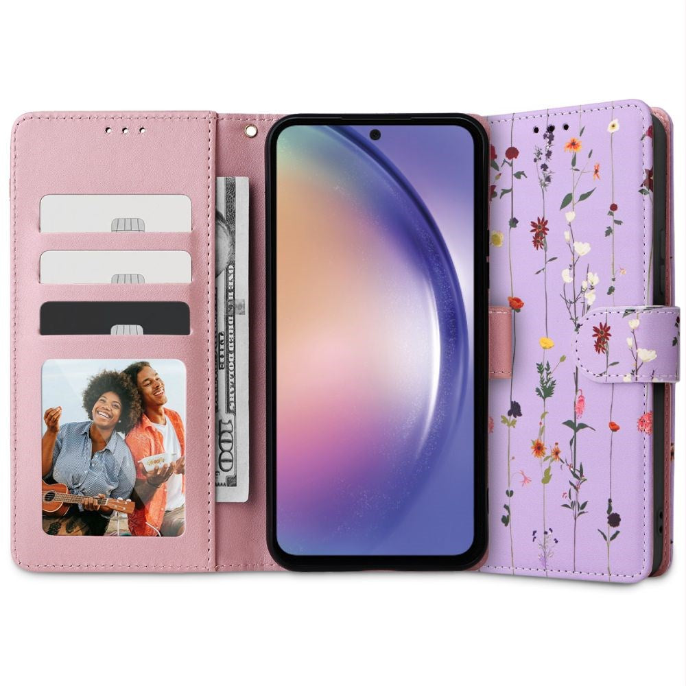 Samsung Galaxy A54 (5G) Tech-Protect Flip Wallet med Lommebok - Garden Violet