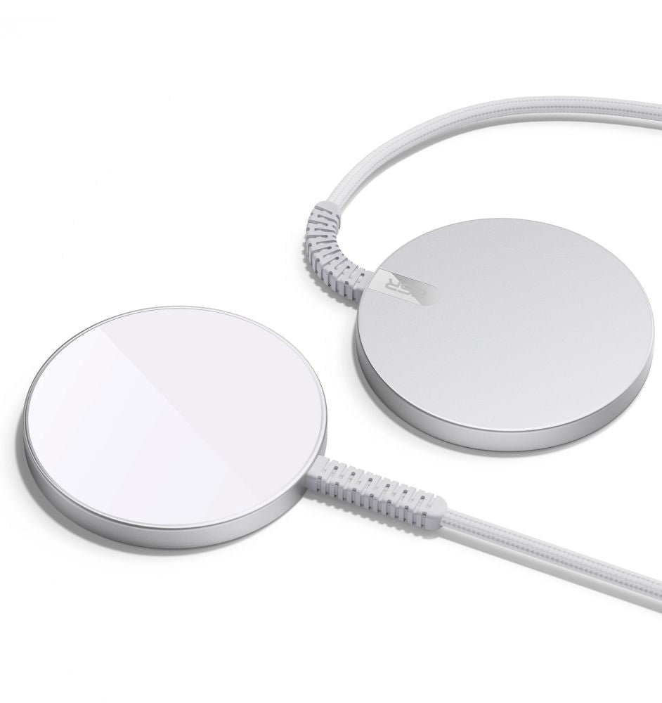 ESR Halolock Mini Trådløs Lader 15W - MagSafe Kompatibel - Sølv