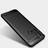 Motorola Moto G60 Tech-Protect Fleksibelt Plast Carbon Deksel - Svart