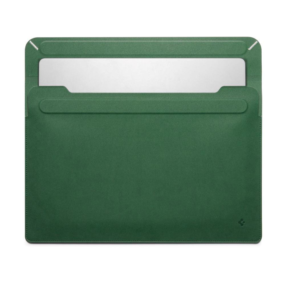 Spigen Valentinus Kunstskinn Sleeve for MacBook / Bærbar PC 13-14" (36 x 25 x 2 cm) - JeJu Green