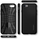 SPIGEN Liquid Armor Deksel iPhone SE (2022/2020) / 8/7 - Svart