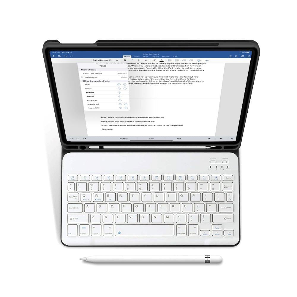 iPad 10.2" (2021 / 2020 / 2019) Tech-Protect Keyboard Deksel Med Pencil Holder - Engelsk Layout - Svart