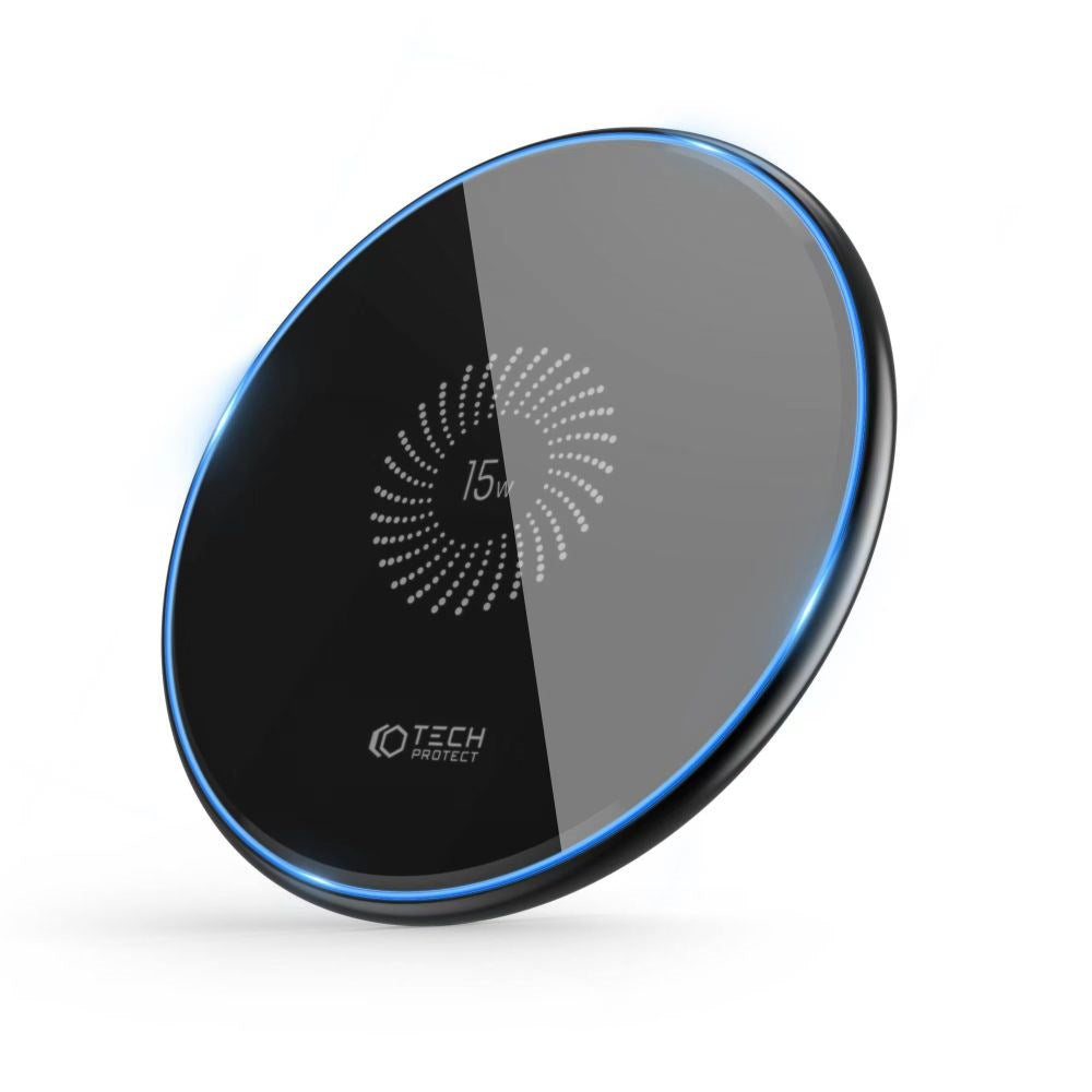 Tech-Protect C1 Single Charging Pad Trådløs Lader 15W - Svart