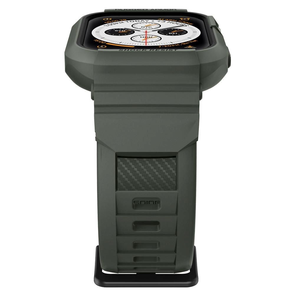 Spigen Rugged Armor Apple Watch SE/6/5/4 (44mm) Gummi Deksel & Reim - Grønn