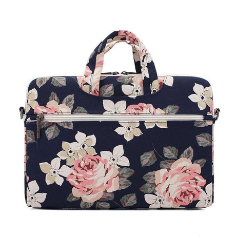 Canvaslife Briefcase Veske Til MacBook / PC 13-14" - Navy Rose