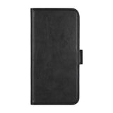 iPhone 16 Pro Max Essentials Kunstskinn Flip Deksel m. Kortholder & Stativfunksjon - Svart