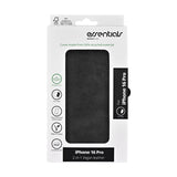 iPhone 16 Pro Essentials 2-i-1 Kunstskinn Flip Deksel - Svart