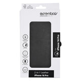 iPhone 16 Pro Essentials 2-i-1 Skinn Flip Deksel - MagSafe Kompatibel - Svart