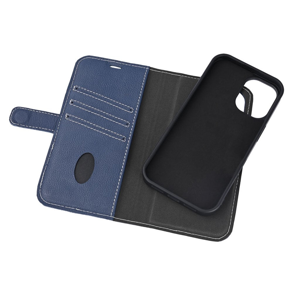iPhone 16 Essentials 2-i-1 Skinn Flip Deksel - MagSafe Kompatibel - Blå