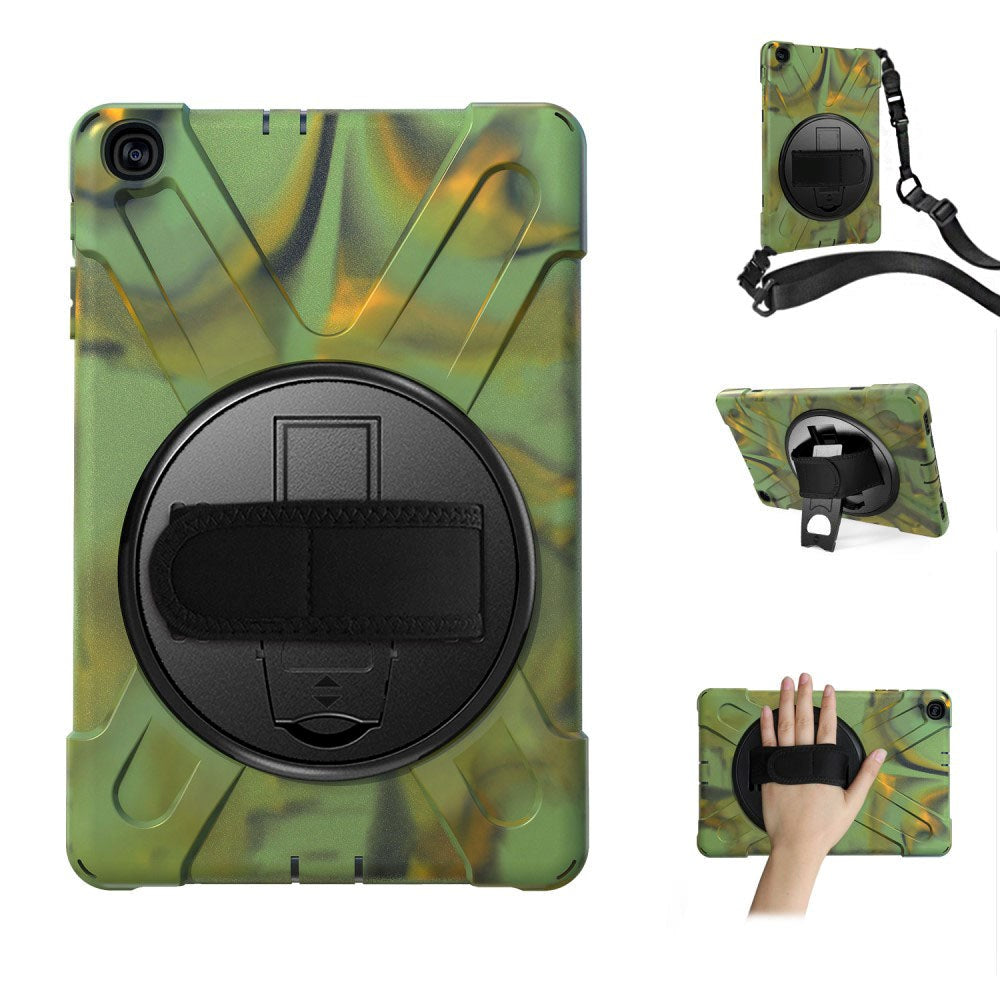 Samsung Galaxy Tab A 10.1" (2019) Håndverker Deksel m. Grep & Skulderstropp - Camouflage