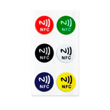 Light Solutions - NFC Tag Fargede Klistremerker - NTAG213 - 6 Stk