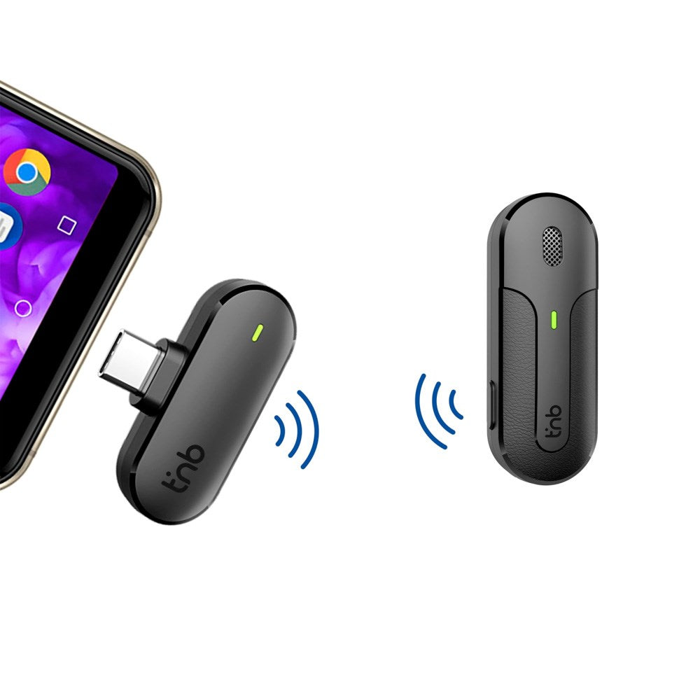 T'NB INFLUENCE PRO - Trådløs Mikrofon m. Ladeetui - USB-C - Svart