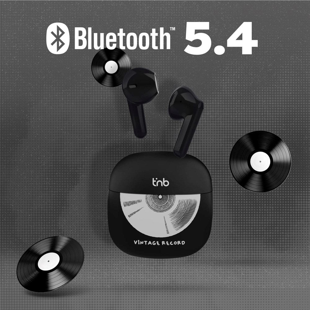 T'NB ORIGIN Trådløse In-Ear Hodetelefoner med Ladeetui - Vinyl Design
