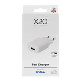 X2O 12W Vegglader m. 1x USB-A - Hvit
