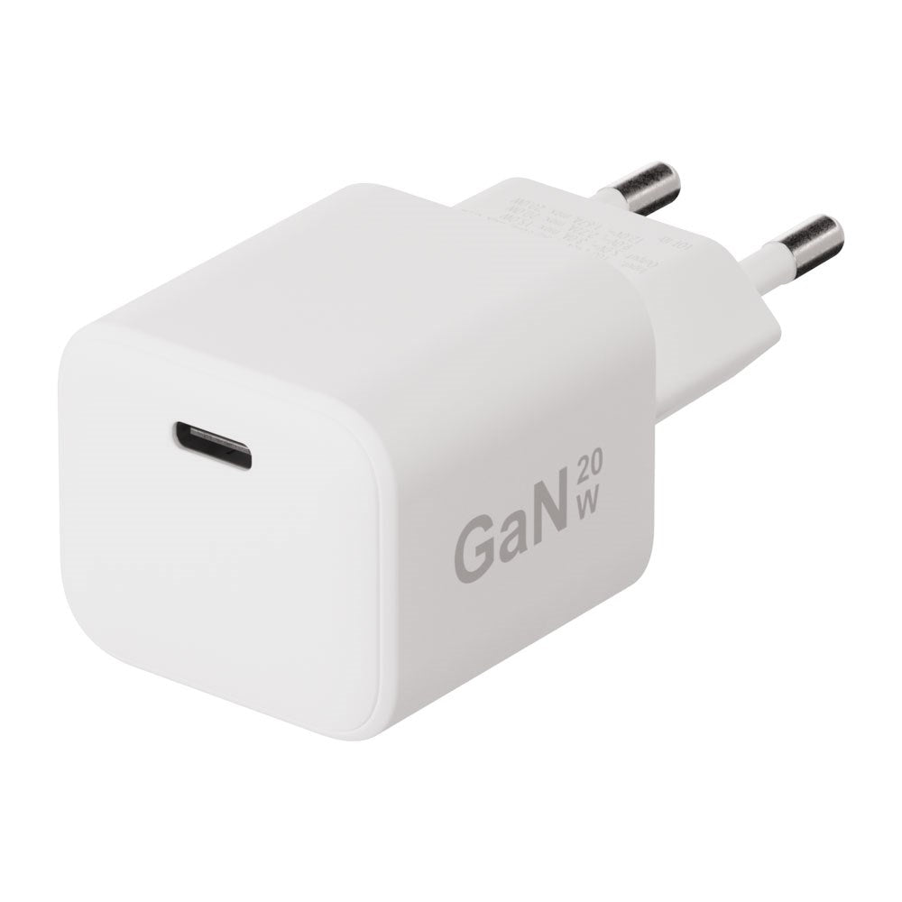 X2O 20W Vegglader m. 1x USB-C & 1x USB-C Kabel – 1.2m – Hvit
