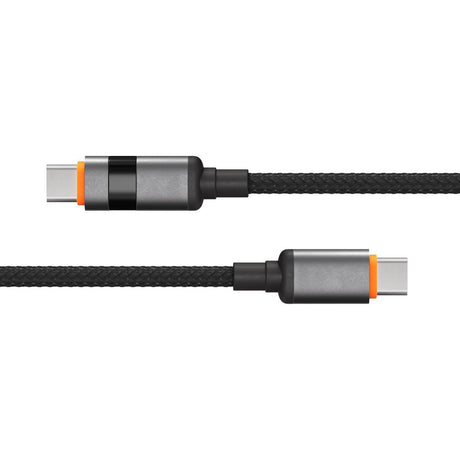 X2O Longlife 100W USB-C til USB-C Kabel m. LED Display - 1.5m - Svart
