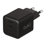 X2O 45W GaN Vegglader m. 2x USB-C - Svart