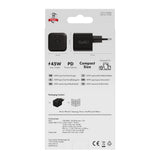 X2O 45W GaN Vegglader m. 2x USB-C - Svart