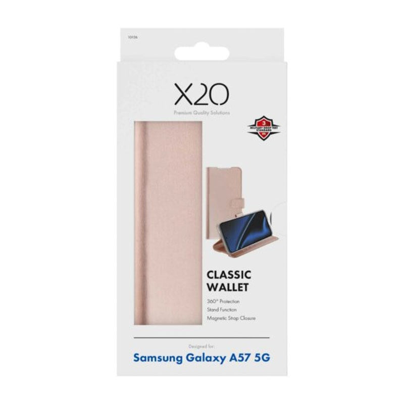 Samsung Galaxy A57 X2O Classic Wallet Flip Deksel - Rosegull