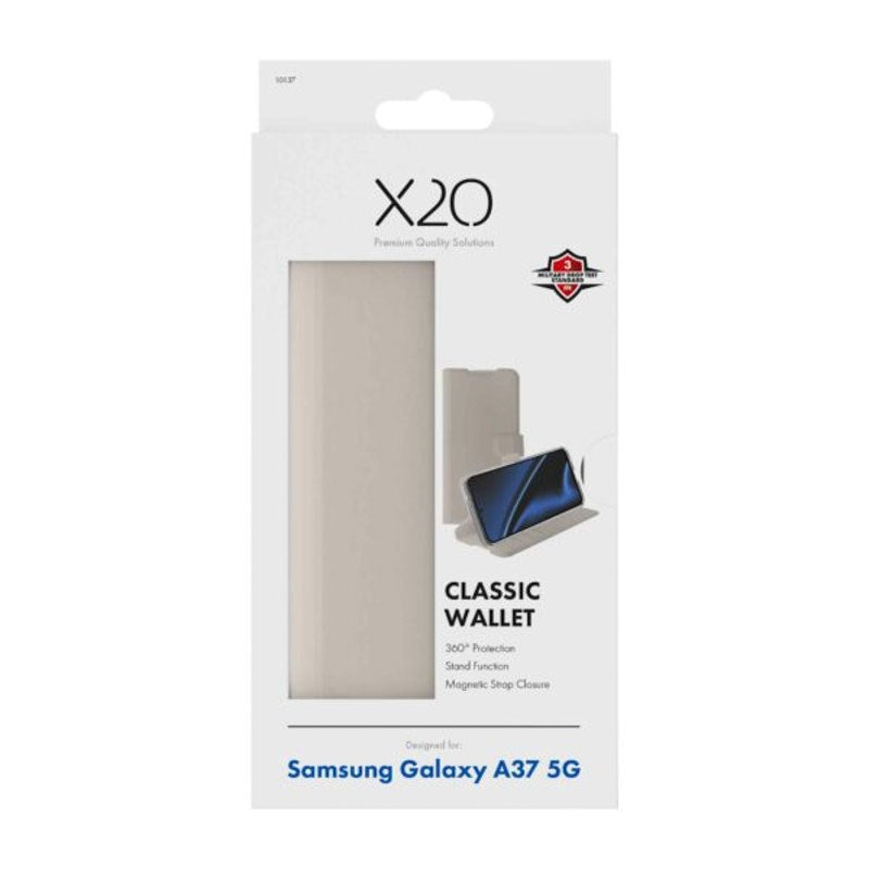 Samsung Galaxy A37 X2O Classic Wallet Flip Deksel - Beige