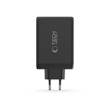 Tech-Protect 240W Vegglader m. 3x USB-C & 1x USB-A - Svart