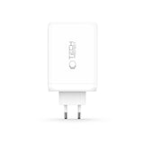 Tech-Protect 240W Vegglader m. 3x USB-C & 1x USB-A - Hvit