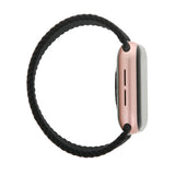 Apple Watch (42/44/SE/45/46/49mm) Smartklokkerem i Elastisk Stoff - Str S - Svart