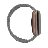 Apple Watch (42/44/SE/45/46/49mm) Smartklokkerem i Elastisk Stoff - Str S - Grå