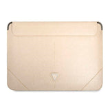 Guess Beskyttende Macbook Sleeve 13"/ 14" (33 x 23 Cm) - Beige - Saffiano Triangle