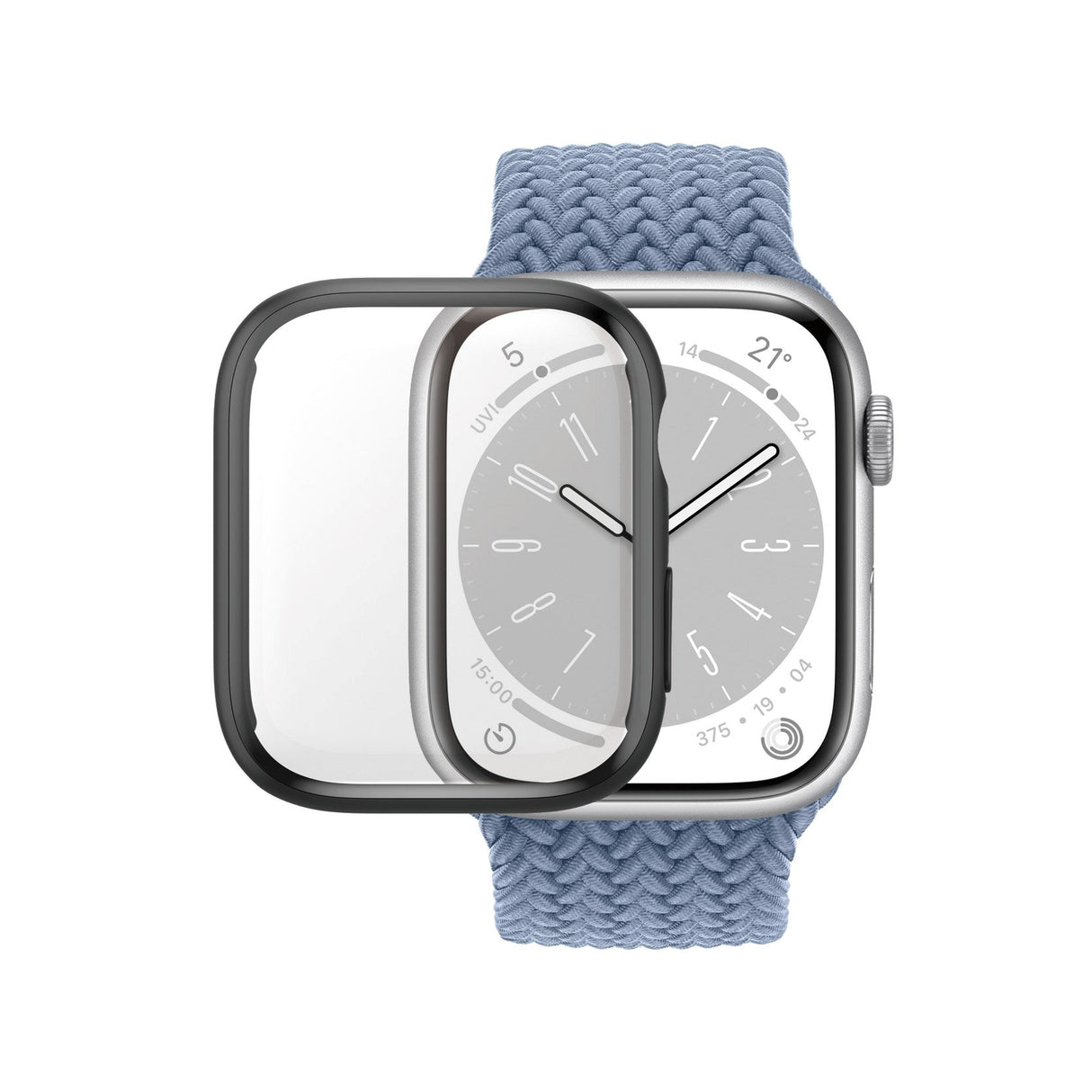 PanzerGlass Apple Watch 9/8/7 (41mm) Full Body D3O Bio Protection Deksel m. Innebygd skjermbeskyttelse - Svart