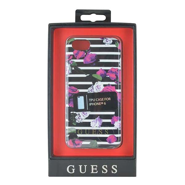 Guess iPhone 6/6s Spring Fleksibelt Deksel Stripes Rose