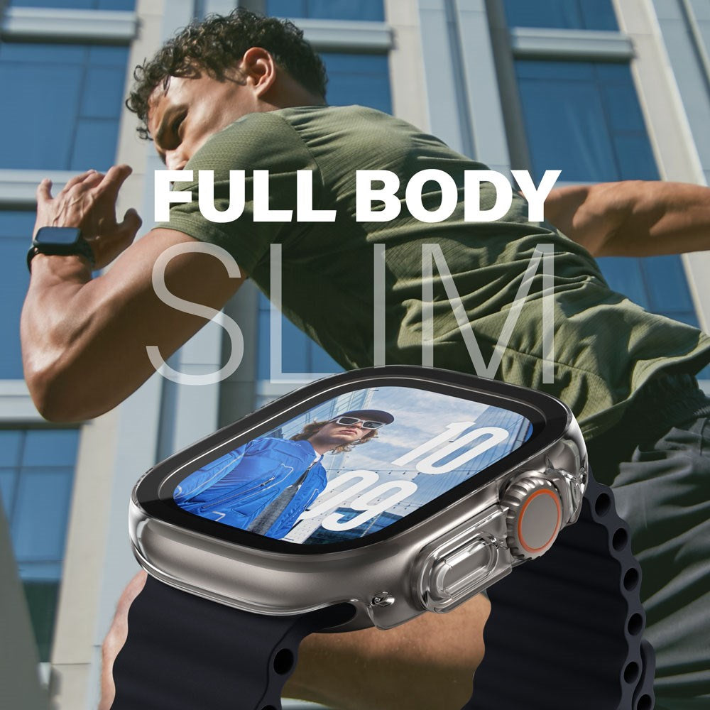 PanzerGlass Apple Watch Ultra 3/2/1 (49mm) Snappie Full Body Slim Deksel med Innebygd Skjermbeskytter - Gjennomsiktig