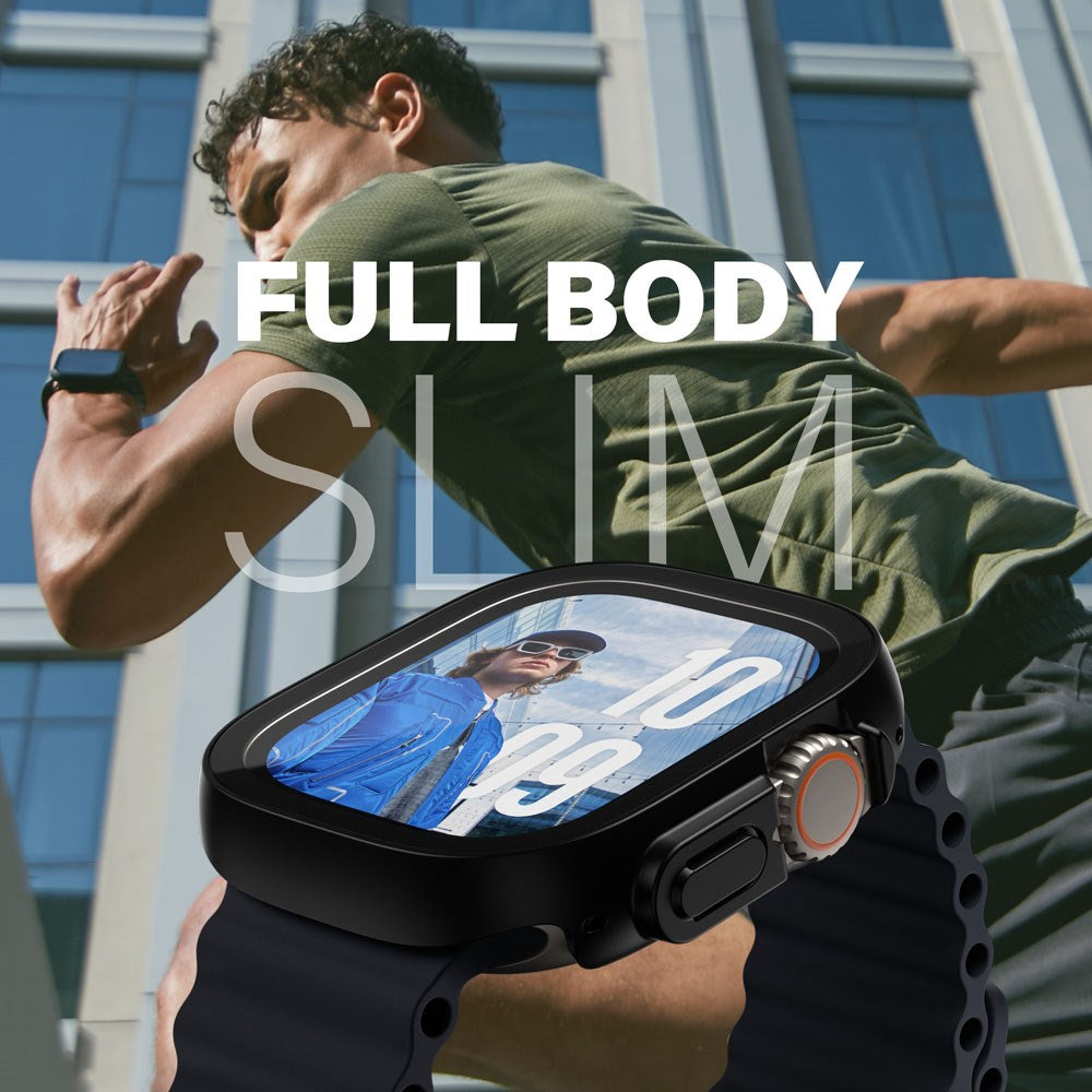 PanzerGlass Apple Watch Ultra 3/2/1 (49mm) Snappie Full Body Slim Deksel med Innebygd Skjermbeskytter - Svart